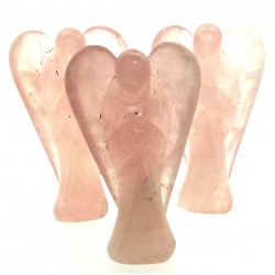 Rose Quartz Carved Gemstone Angel
